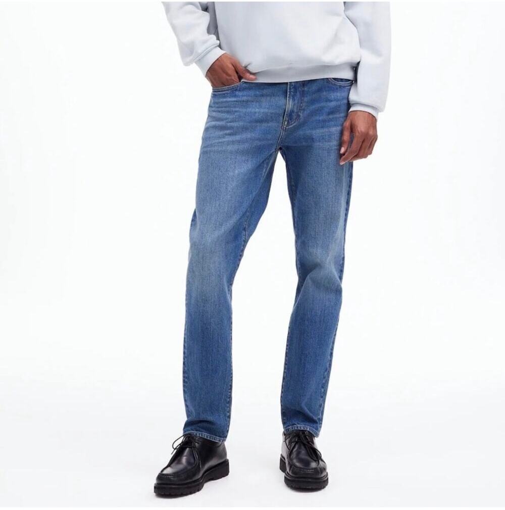 Madewell Slim Jeans Mens 36x30 Blue Dawning Wash Authentic Flex Denim 5 Pocket